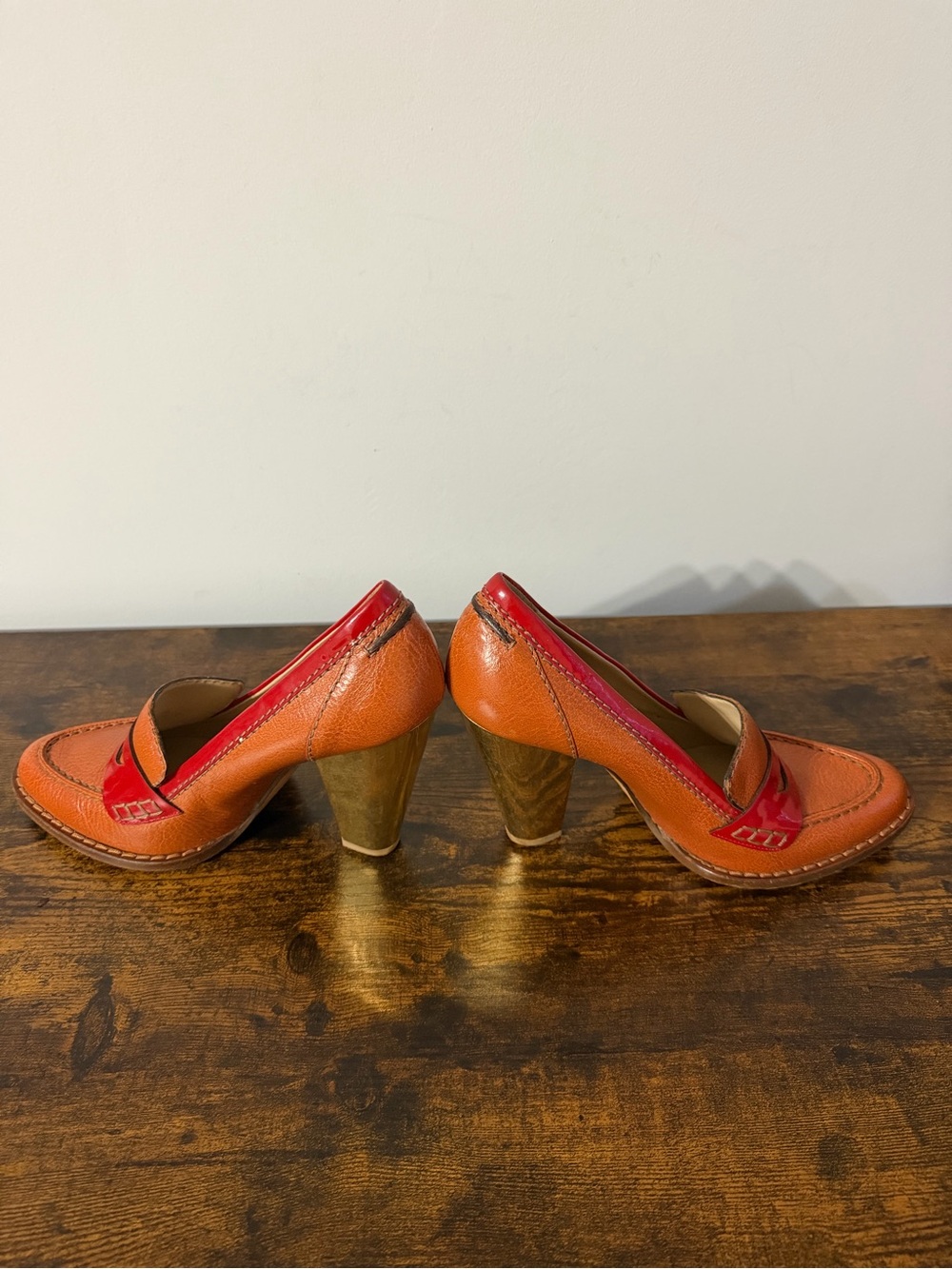 Dolce & Gabbana D&G Women’s Leather Heels Size 40 Brown Red Made in Italy - Picture 11 of 16